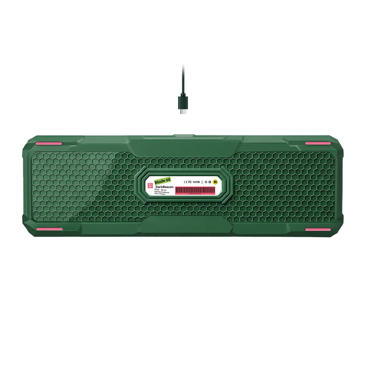 Blade 68 Wired Silent Mechanical Keyboard - Forest Green