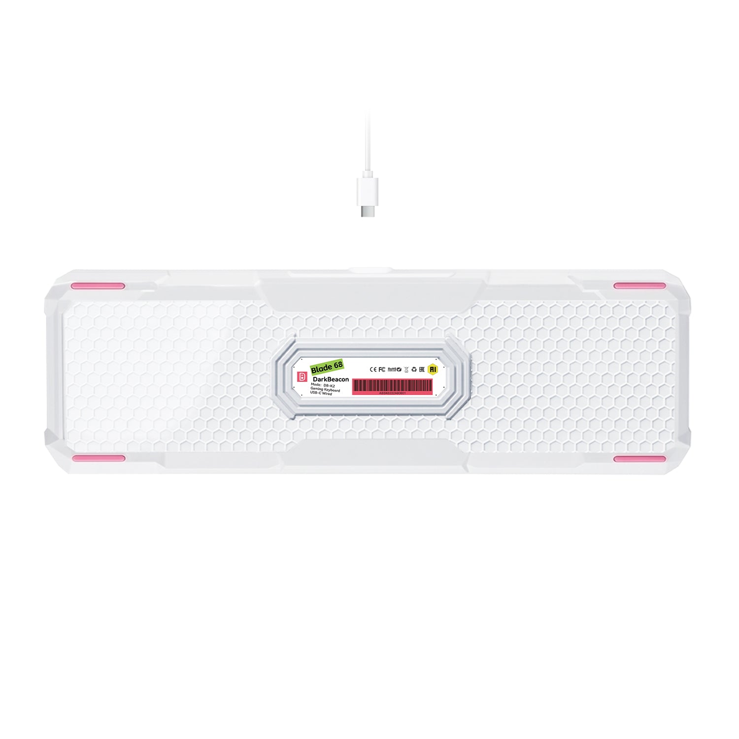 Blade 68 Wired Silent Mechanical Keyboard - Pure White
