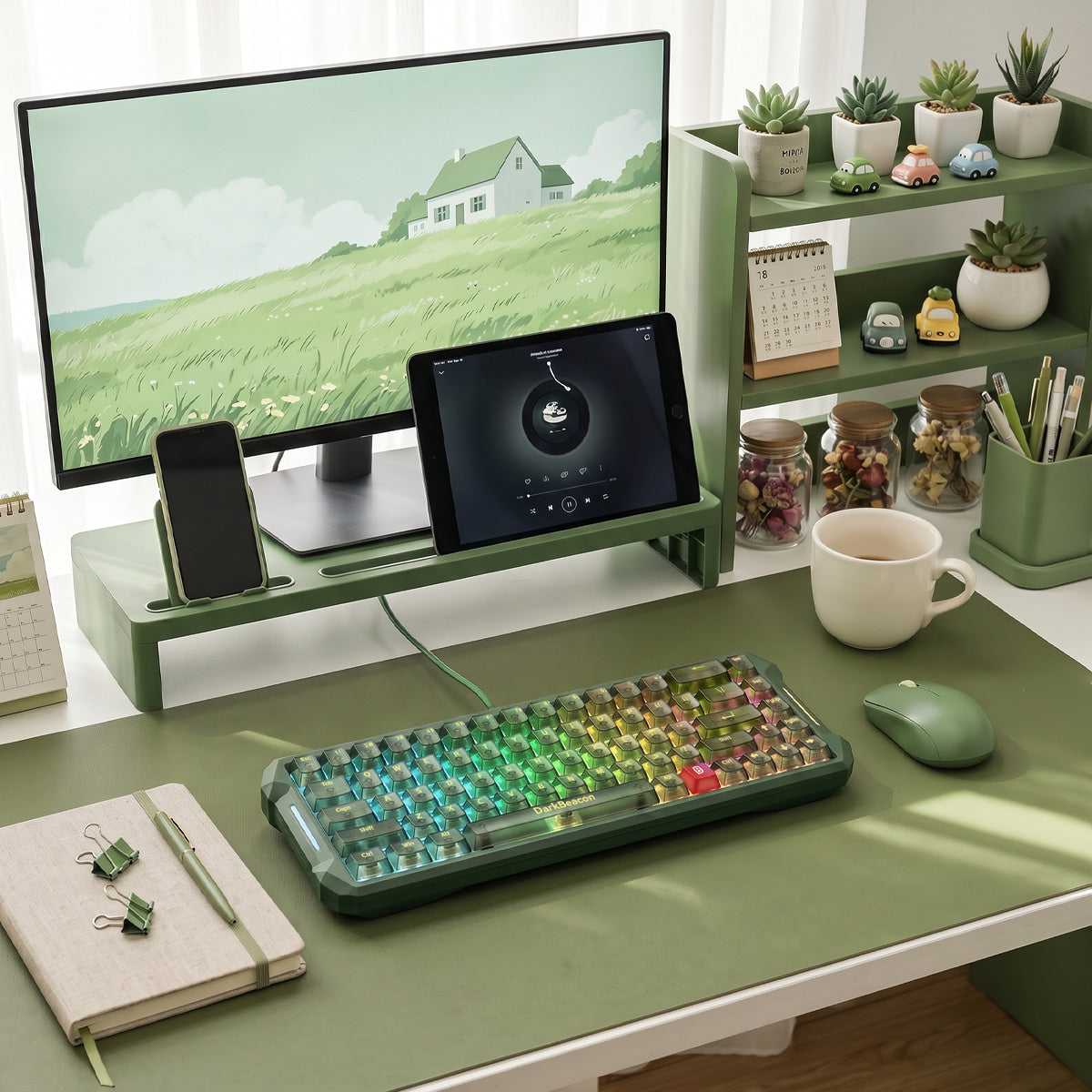 Blade 68 Wired Silent Mechanical Keyboard - Forest Green