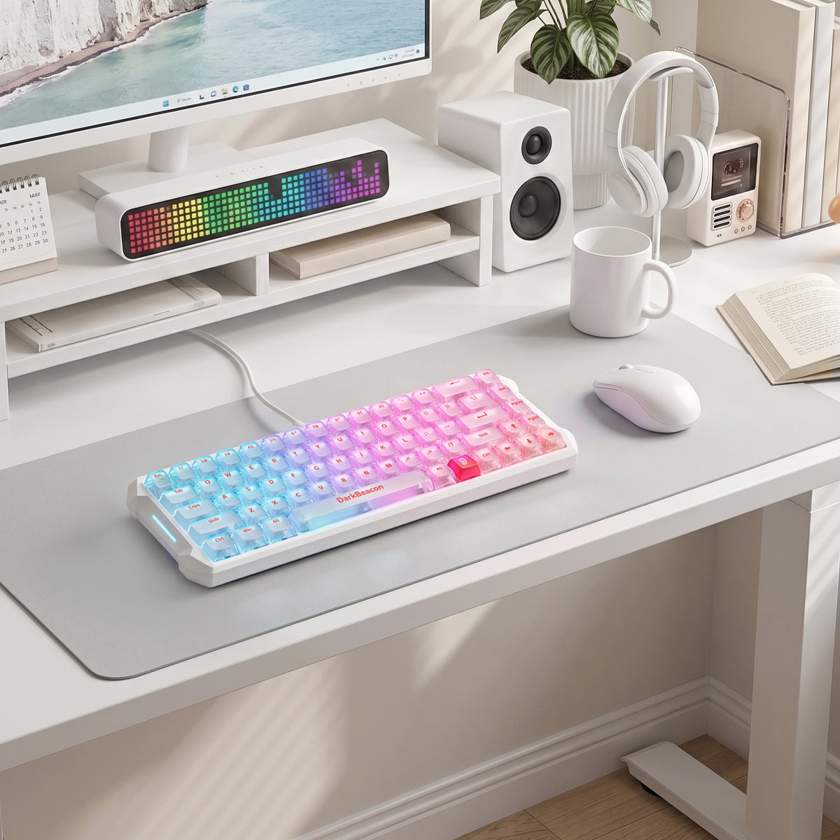 Blade 68 Wired Silent Mechanical Keyboard - Pure White