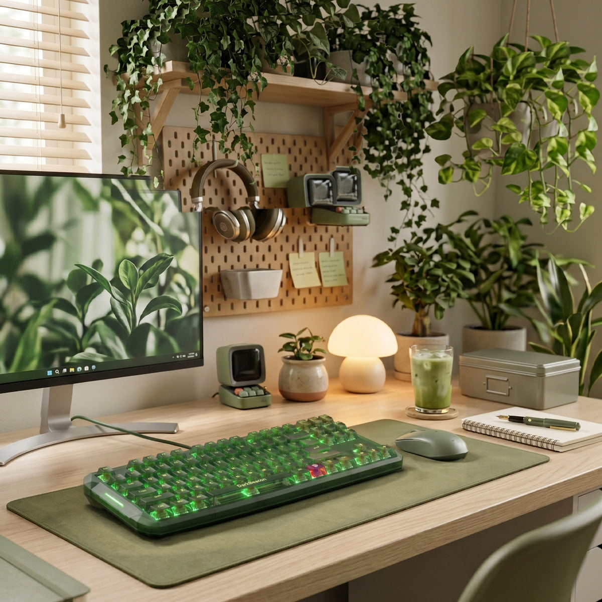 Blade 87 Wired Silent Mechanical Keyboard - Forest Green