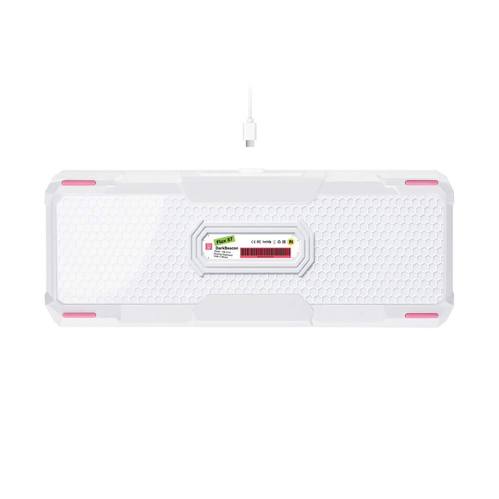 Flux 87 Wired Hall Effect Magnetic Switch Gaming Keyboard - Healer White