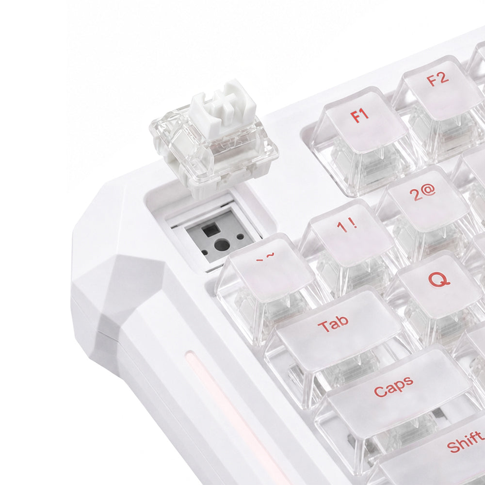 Flux 87 Wired Hall Effect Magnetic Switch Gaming Keyboard - Healer White
