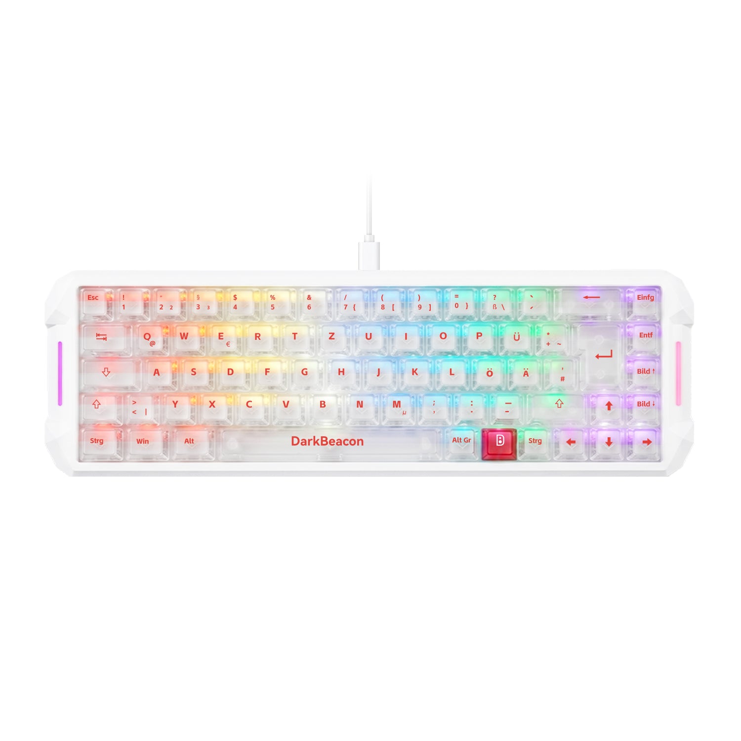 Blade 68 Wired Silent Mechanical Keyboard - Pure White