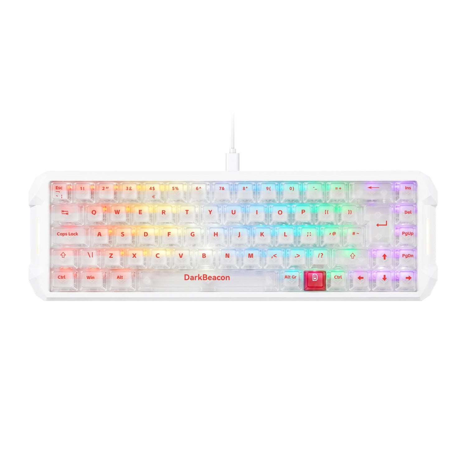 Blade 68 Wired Silent Mechanical Keyboard - Pure White