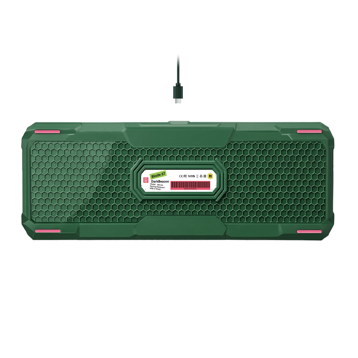 Blade 87 Wired Silent Mechanical Keyboard - Forest Green