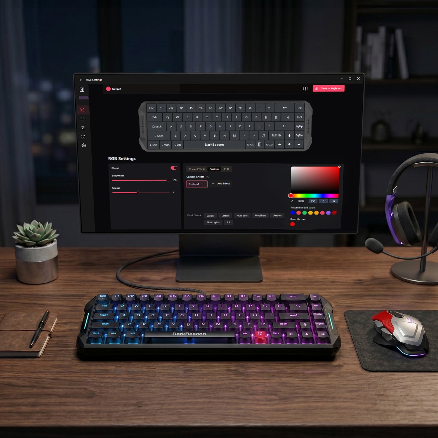 Flux 68 Wired Hall Effect Magnetic Switch Gaming Keyboard