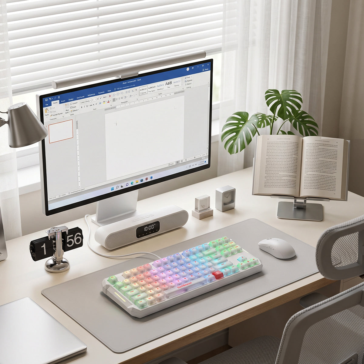 Blade 87 Wired Silent Mechanical Keyboard - Pure White