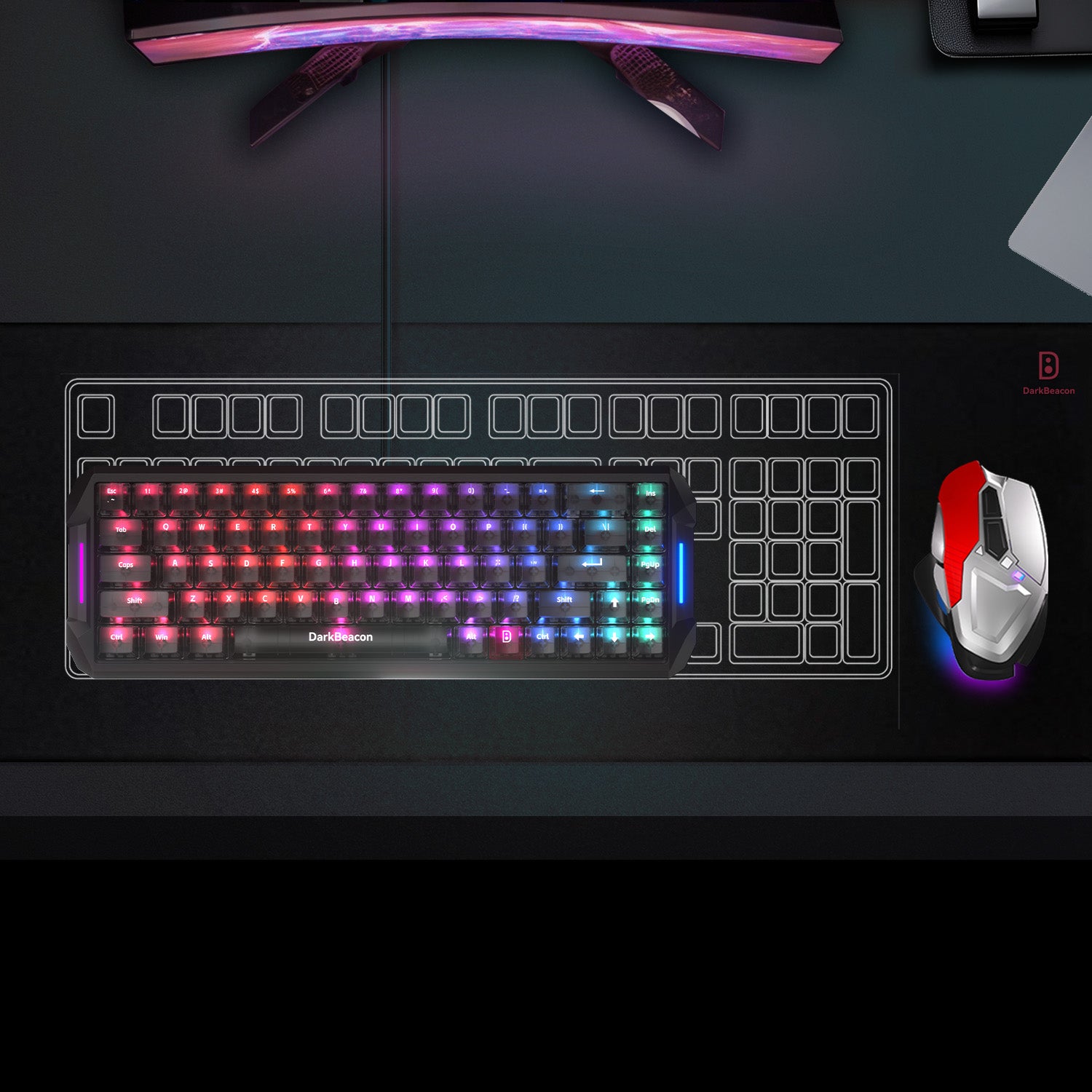 Flux 68 Wired Hall Effect Magnetic Switch Gaming Keyboard