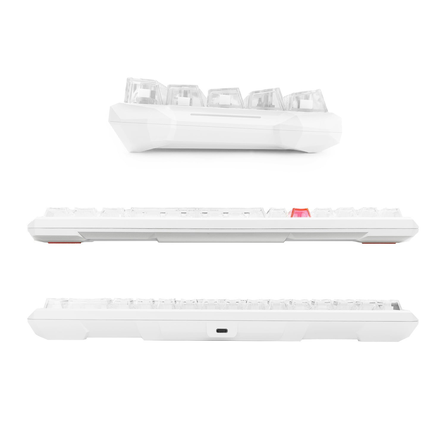 Flux 68 Wired Hall Effect Magnetic Switch Gaming Keyboard - Healer White