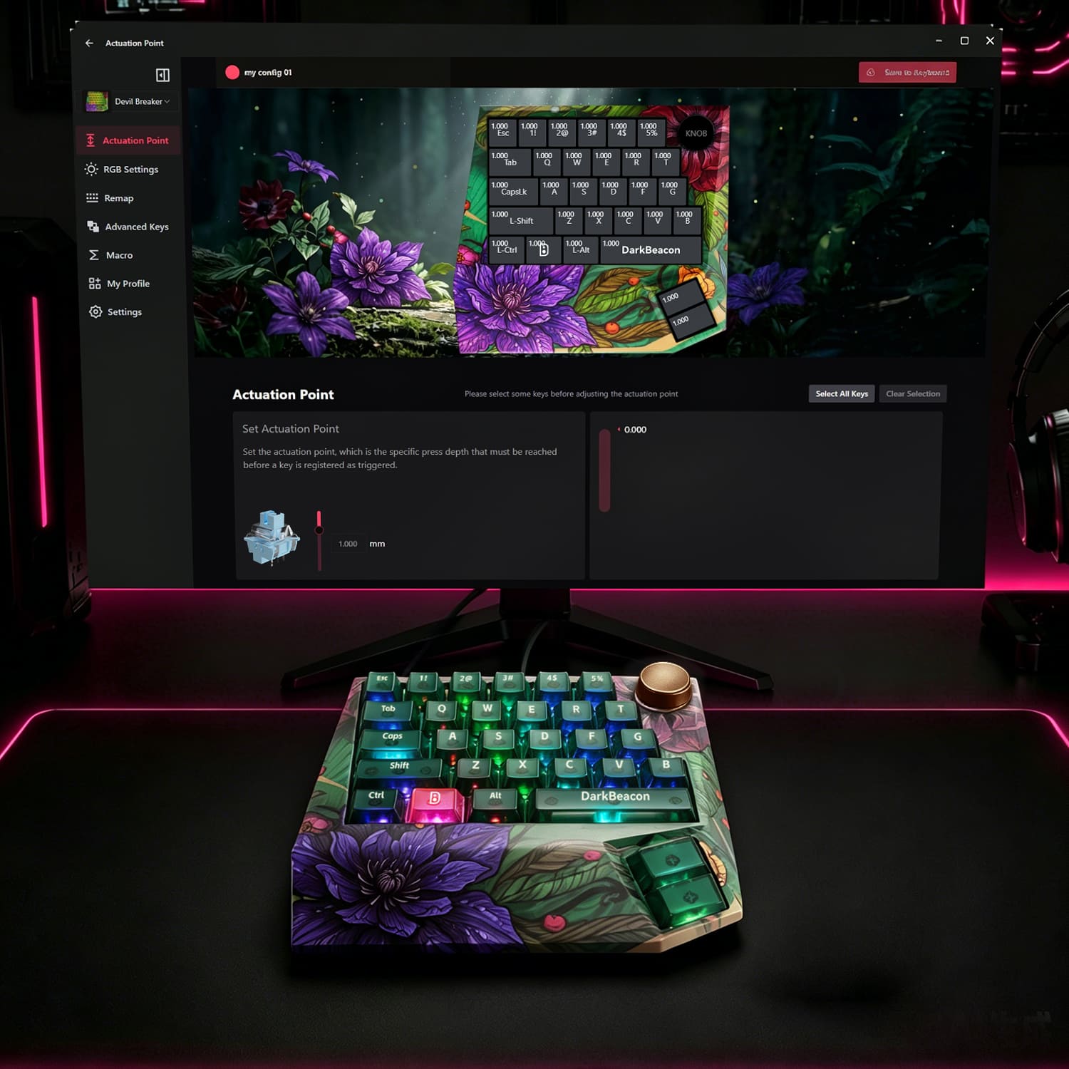 Devil Breaker Wild Lotus II One-Handed TMR Magnetic Keyboard