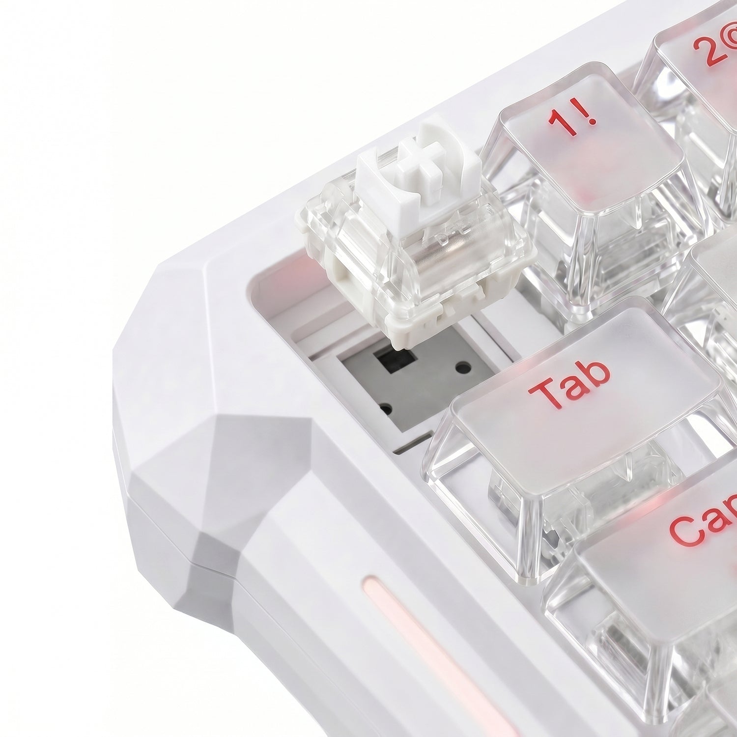 Flux 68 Wired Hall Effect Magnetic Switch Gaming Keyboard - Healer White