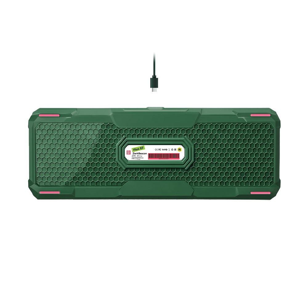 Flux 87 Wired Hall Effect Magnetic Switch Gaming Keyboard - Assassin Green