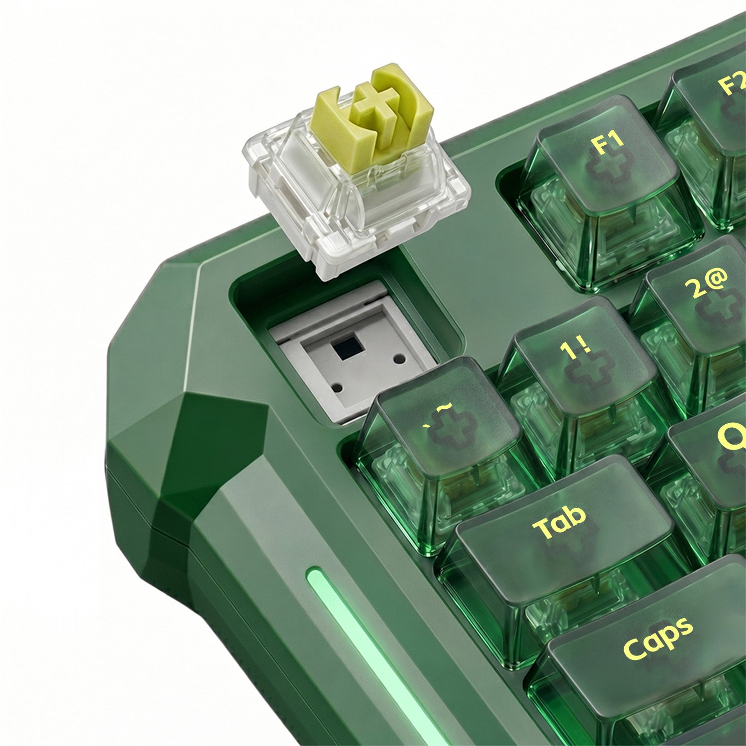 Flux 87 Wired Hall Effect Magnetic Switch Gaming Keyboard - Assassin Green