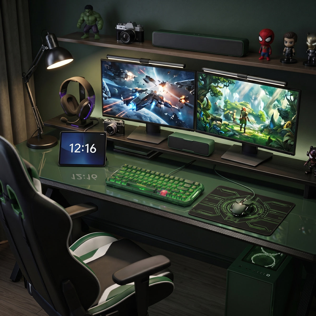 Flux 68 Wired Hall Effect Magnetic Switch Gaming Keyboard - Assassin Green