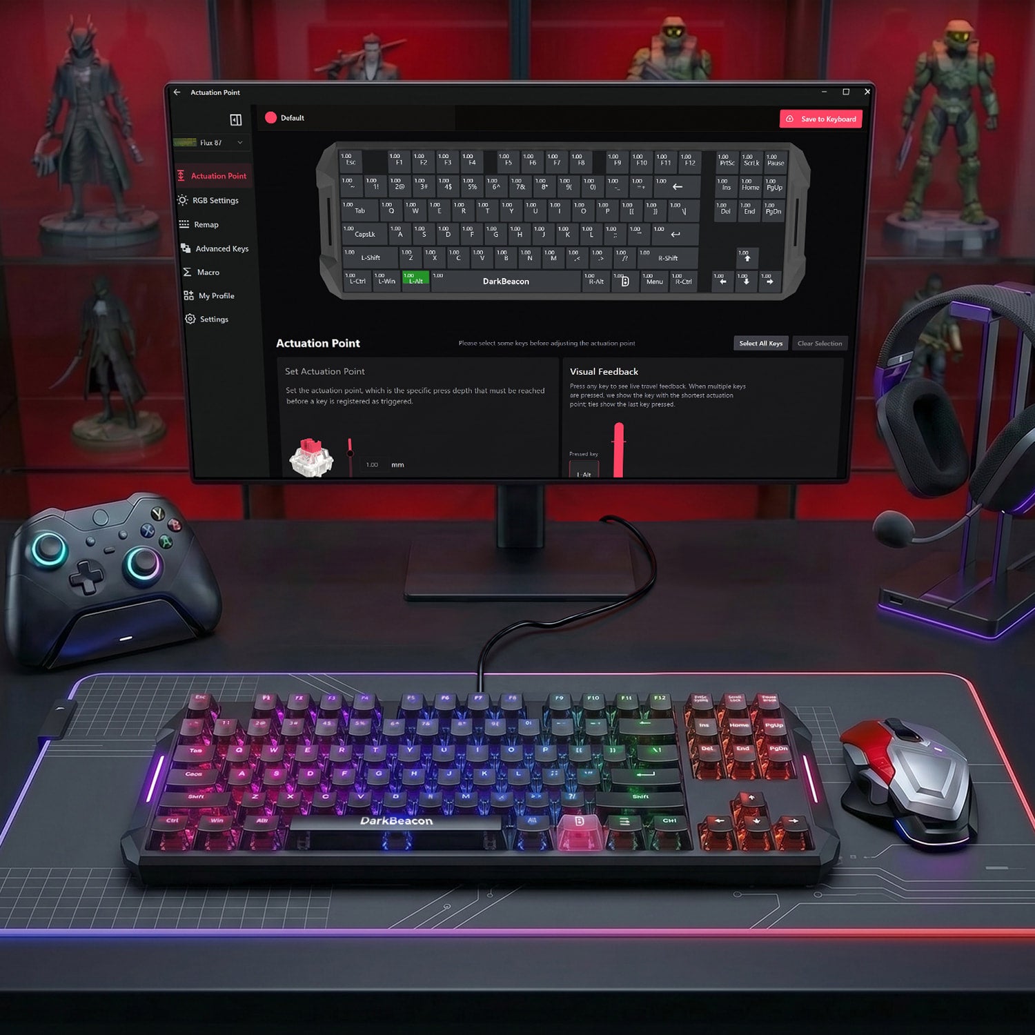 Flux 87 Wired Hall Effect Magnetic Switch Gaming Keyboard